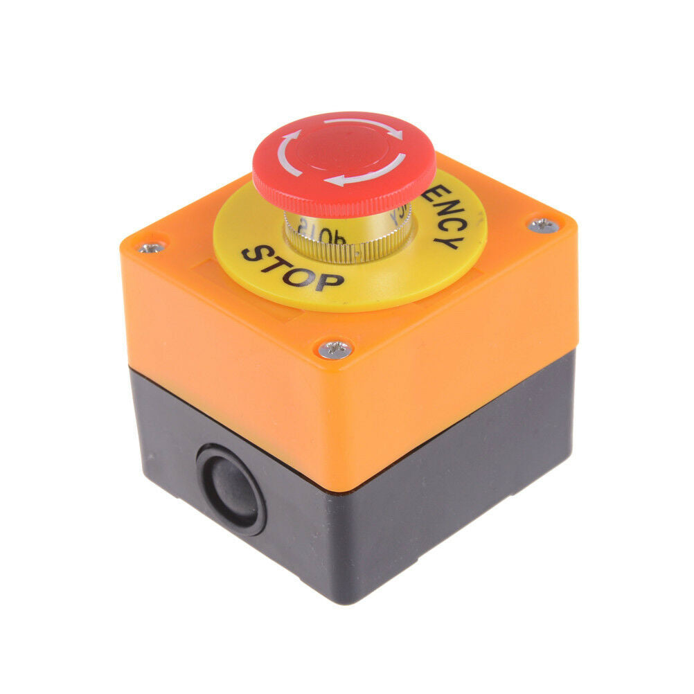 Red Sign Mushroom Emergency Stop Push Button Switch Station 1 NO 1 NCY1