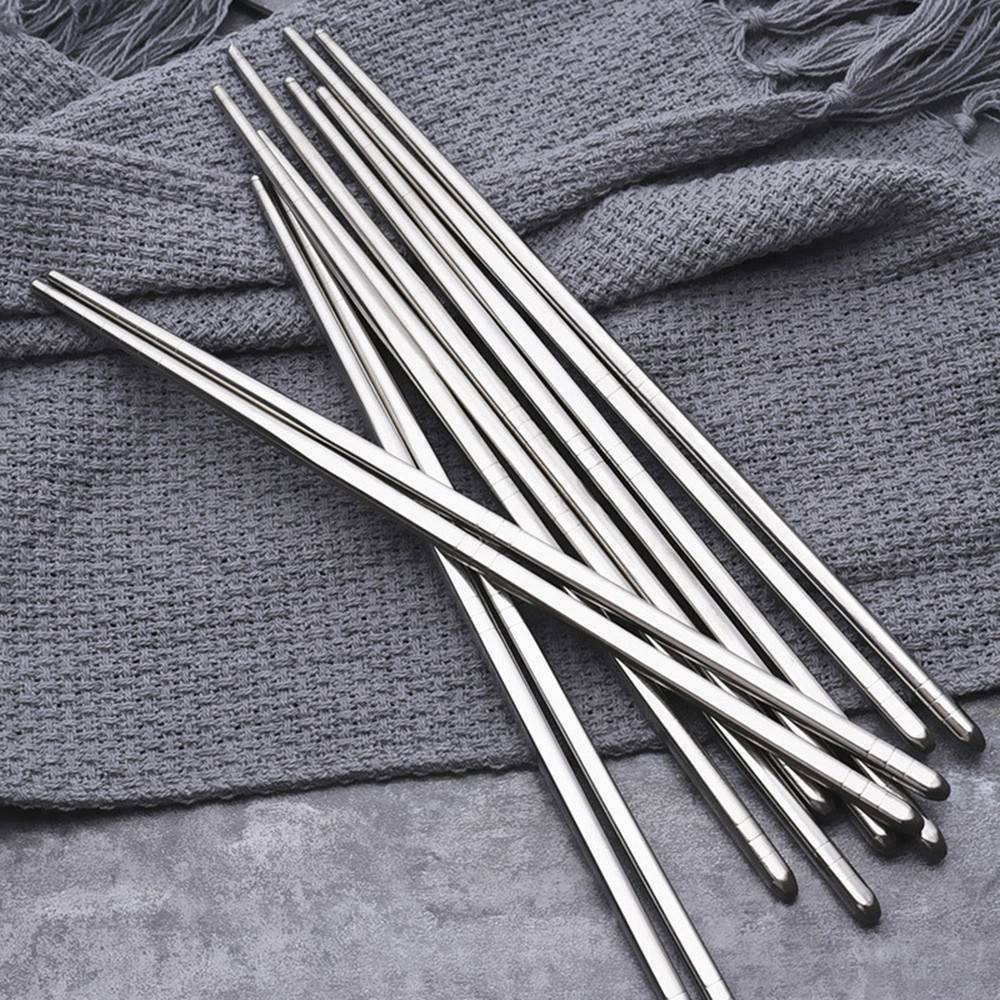Pairs Stainless Steel Chopsticks for Sushi Noodle Rice Chinese Chop Sticks New