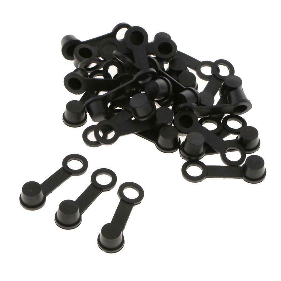 50 Pcs Motorcycle Car Brake Bleeder Screw Caps Black Rubber Dust Cover Universal