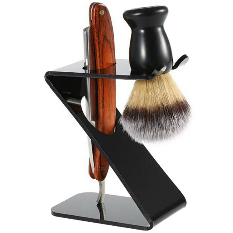 Shaving Razor Arcylic Stand Shaving Brush Holder Organizer Barber Z Shape.l8