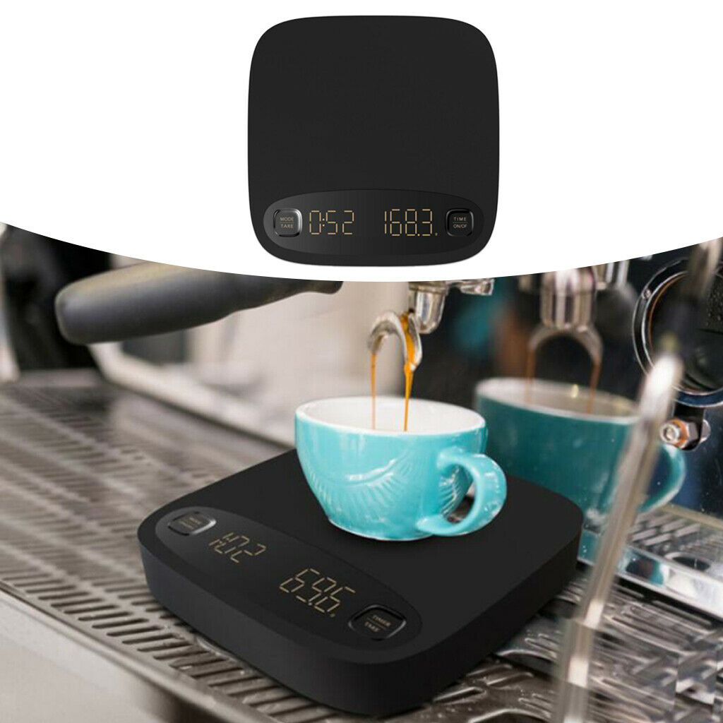 Smart Digital Coffee Scale w/Timer 2Kg/0.1g Electronic Kitchen Food Scales