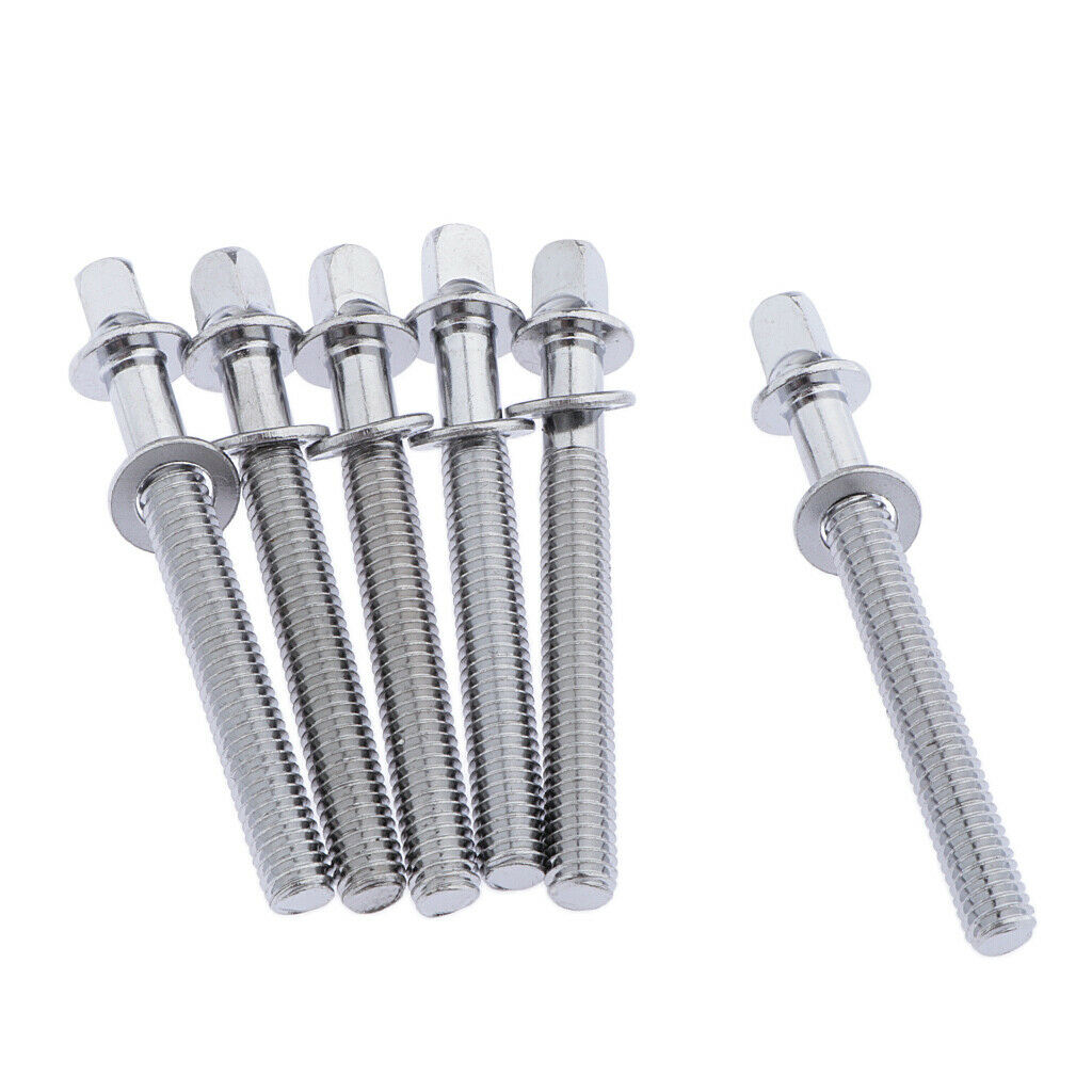 36x 60mm Drum Tension Rods with Washers for Bass Drum Hardware Repalcement