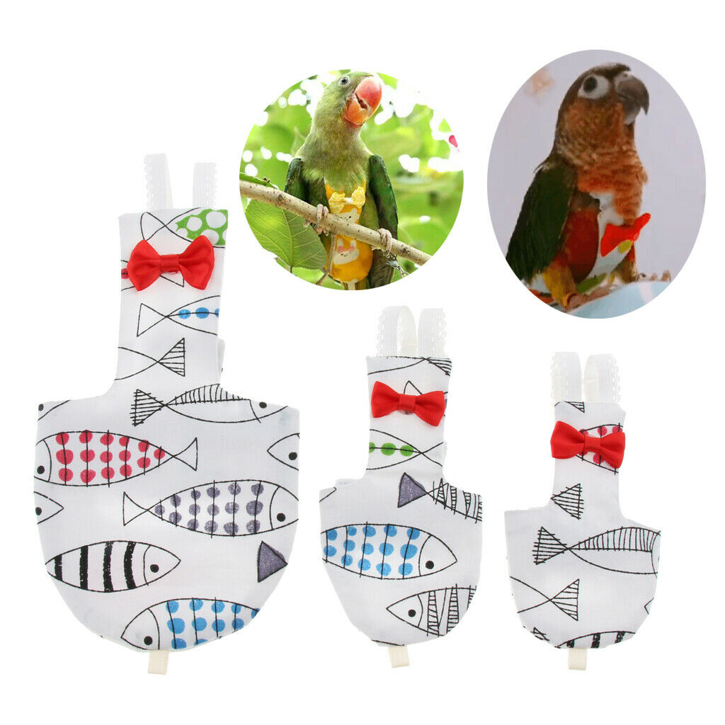 Breathable Cloth Nappies Washable Bird Parrot Diaper Nappies Cockatiels S