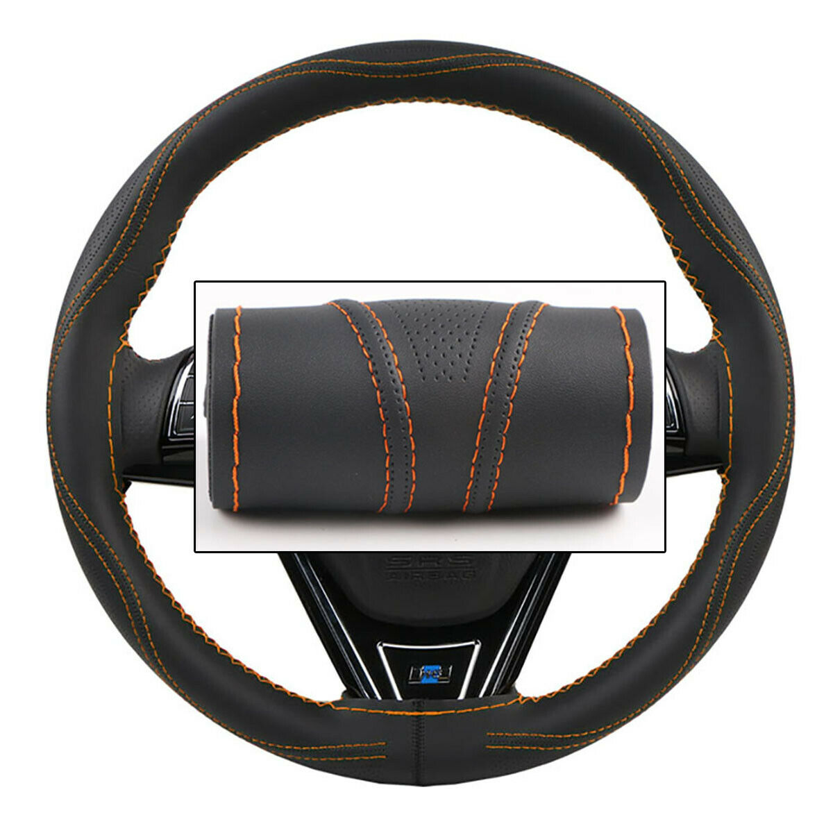 Manual Sewing Steering Wheel Covers Three-dimensional Anti-slip Protector Cover