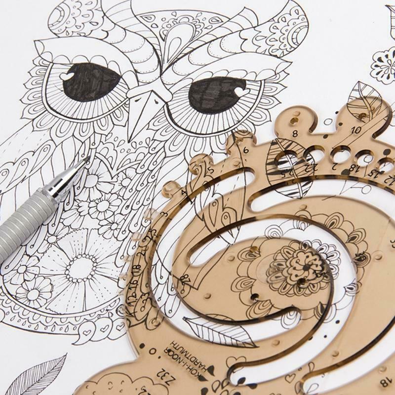 Multifunctional Template Ruler Shaped Hollow Geometric Function Drawing Rulers