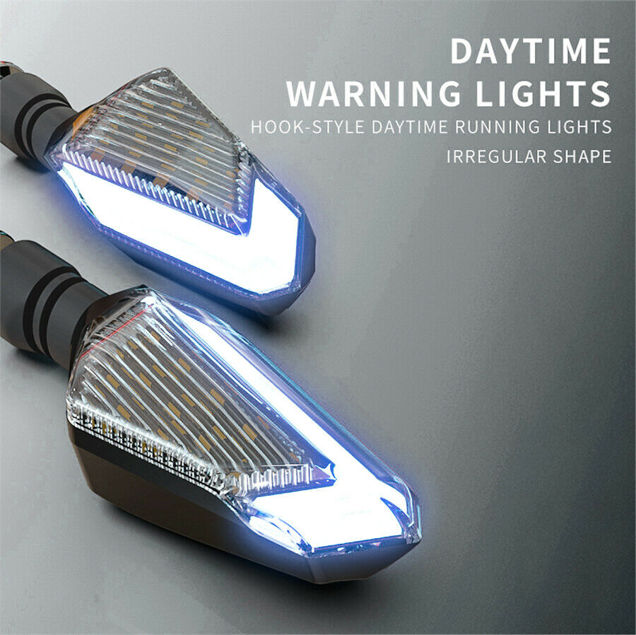 Universal Motorcycle Motorbike YellowWarning Light Daytime Runing DRL 12V 2.5W
