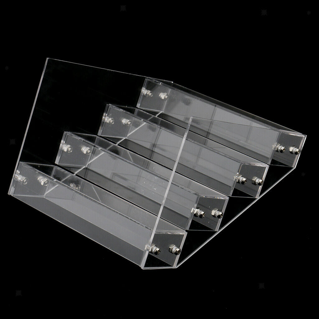 4 Layers Clear Acrylic Tabletop Makeup Cosmetic Nail Polish Lip Gloss Rack