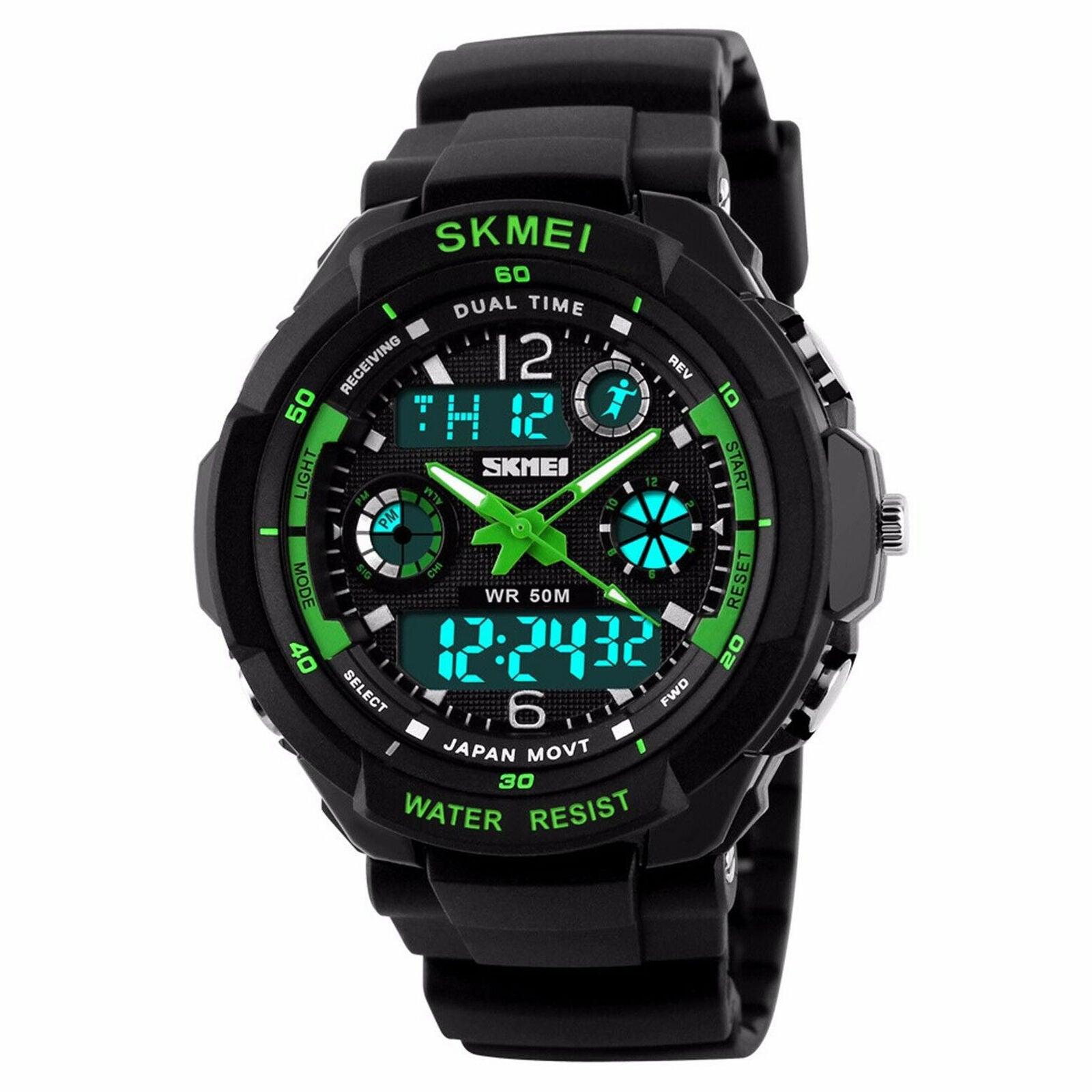Men's Analog Digital Waterproof Military Army S-SHOCK Sport Quartz Wrist Watch