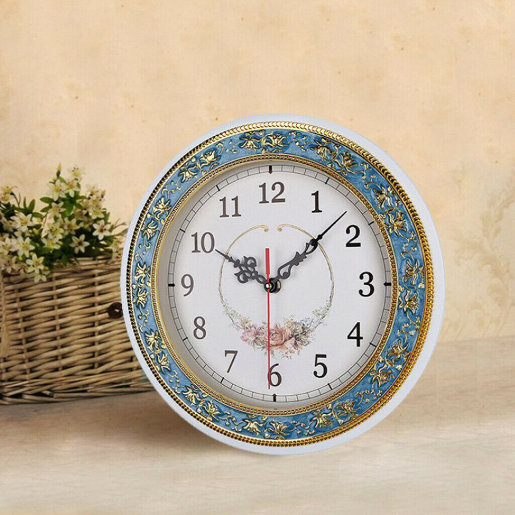 11inch Super Quite Clock Non Ticking Quartz Wall Clock Home Decor Blue