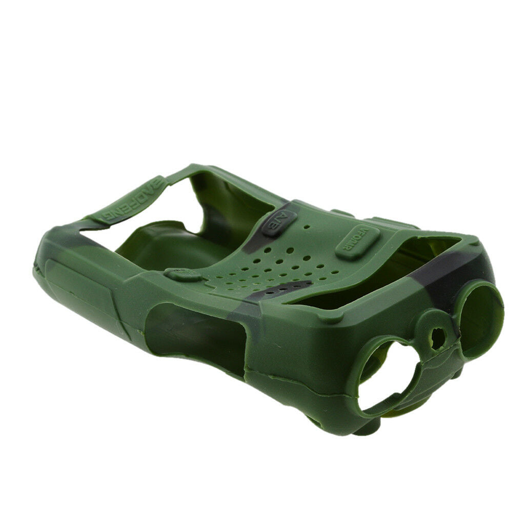 Silicone Walkie Talkie Radio Case Pouch for Bao feng BF-UV5R TYTF8 Camo