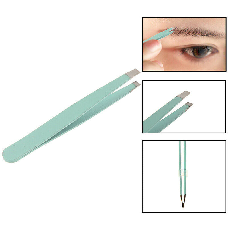 Eyebrow Tweezers Hair Removal Stainless Steel Slant Tip Eyebrow Clip Make.l8