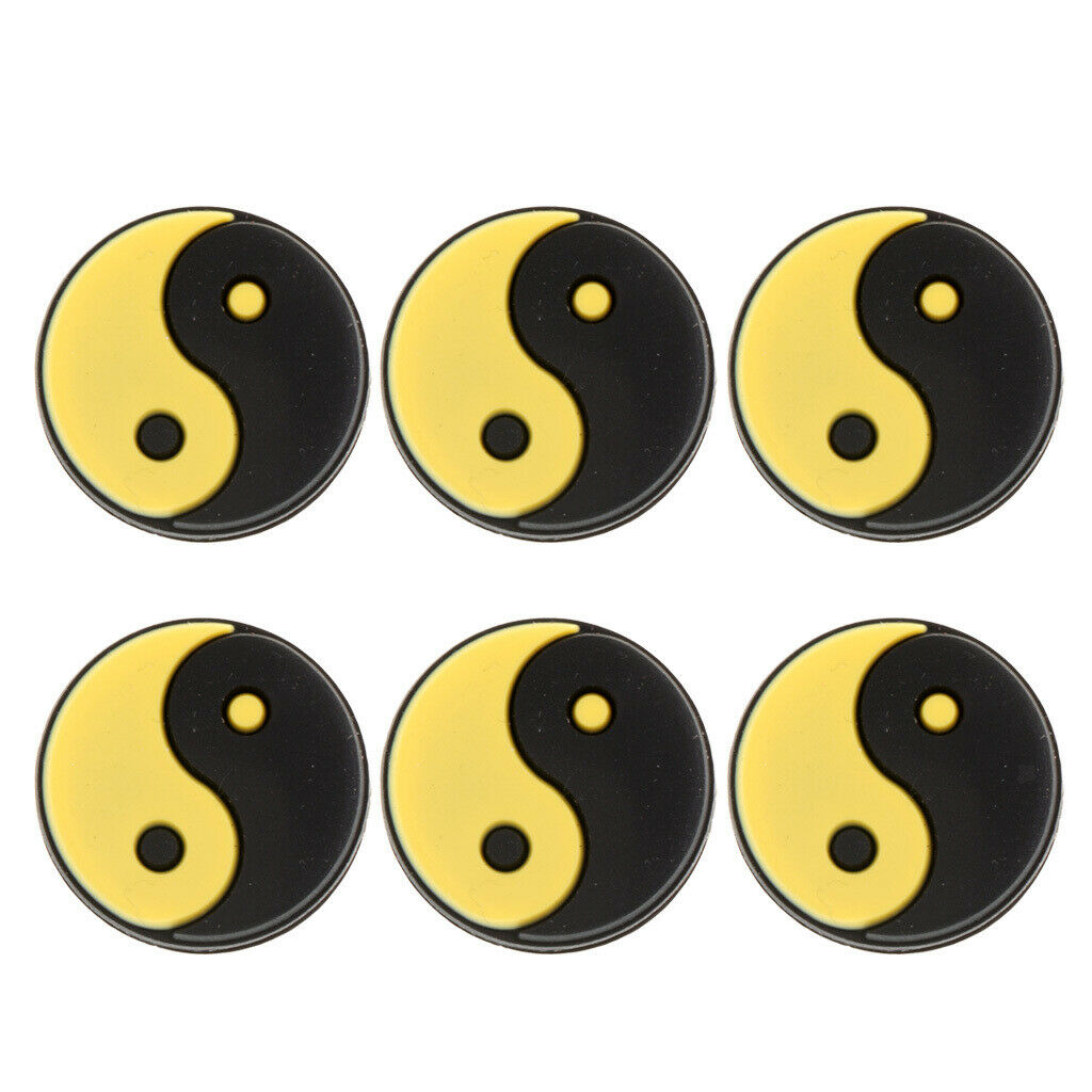 12Pieces/Set Yin Yang Tennis Racquet Vibration Dampener Shock Absorber Damper