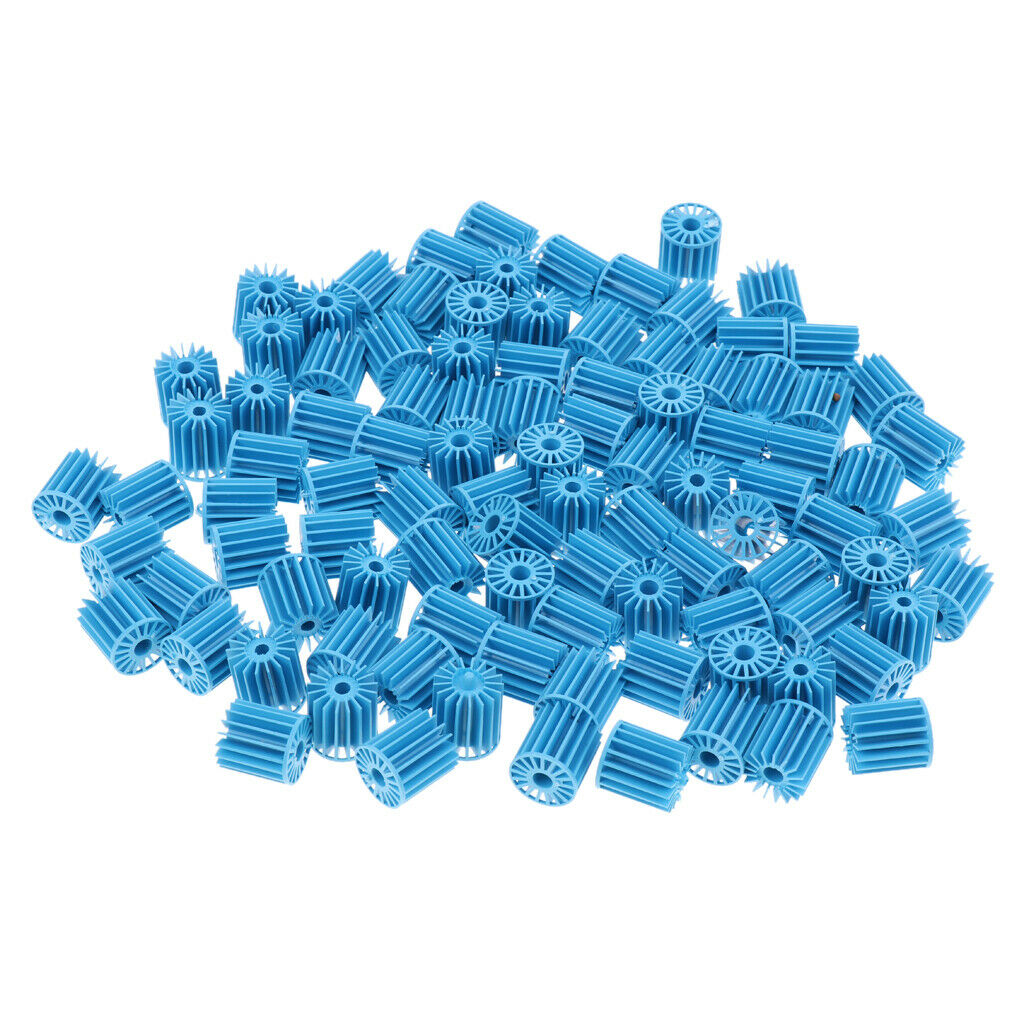 200x Auqarium Biochemical Balls Fish Pond Filter Fish Tank Filtration Blue