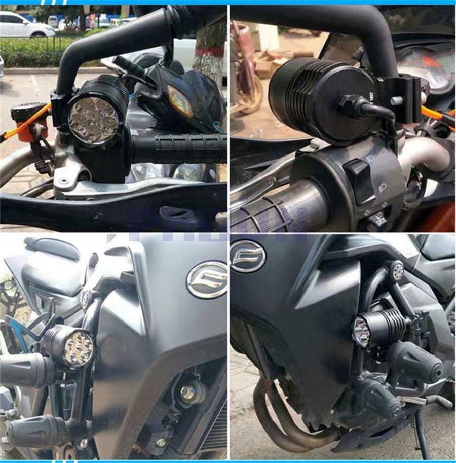 2pcs Universal Motorcylce Headlight LED Super Bright Spot Driving Lamp w/Switch