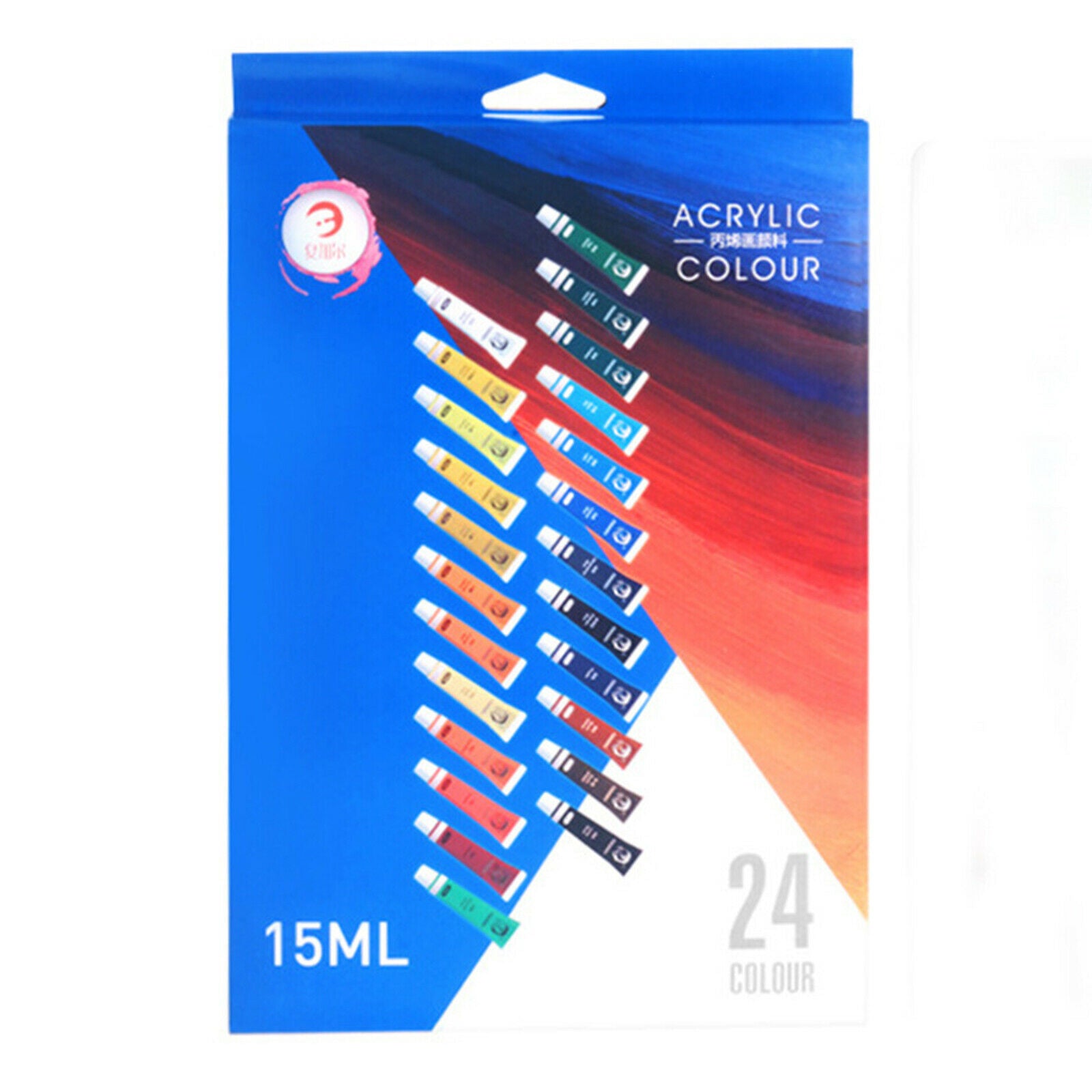 24Colors Acrylic Paint Water-resistant Adults Art DIY Drawing on Canvas Wood