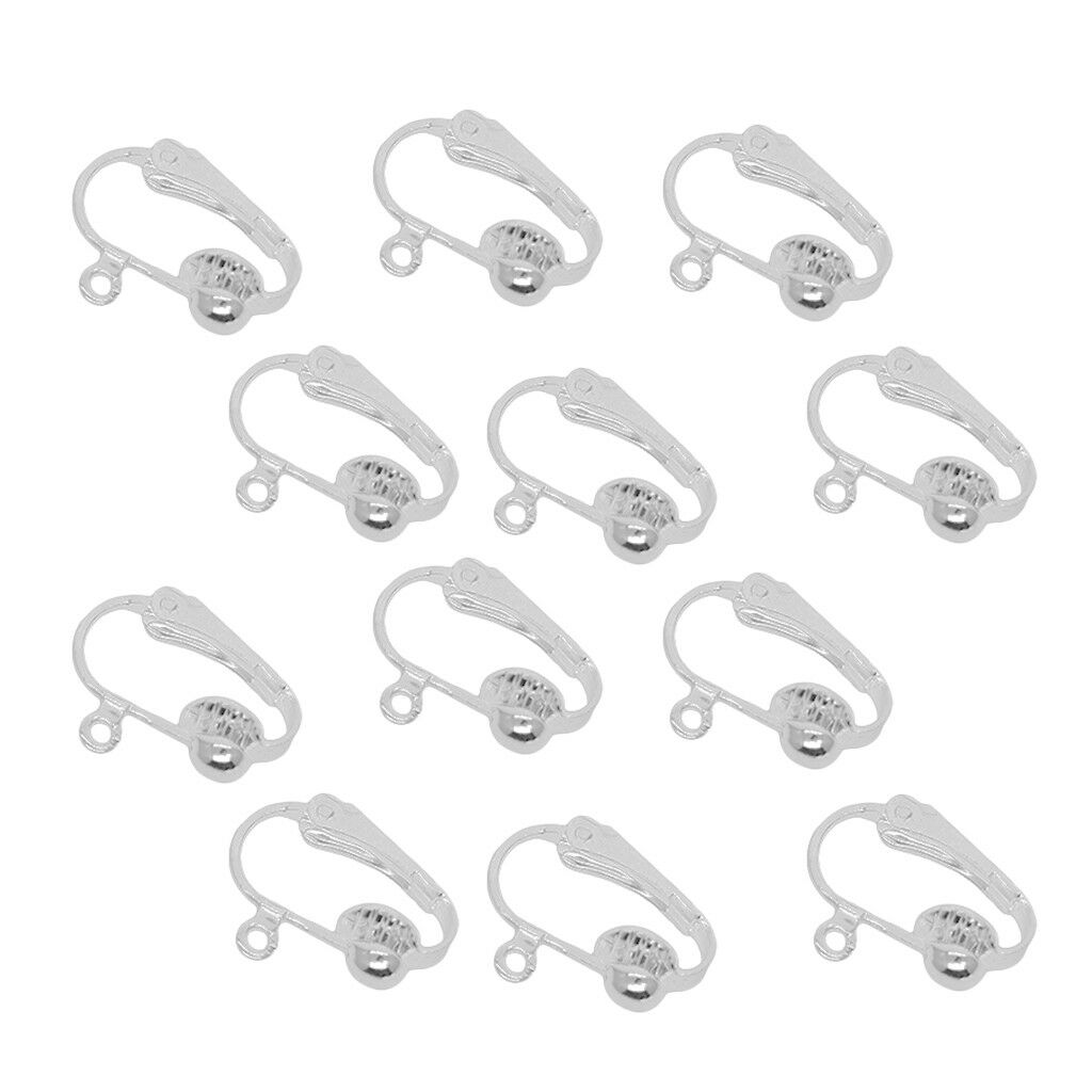 12pcs 16x14mm Brass   Converted Earring Loop Finding Clip On Earrings