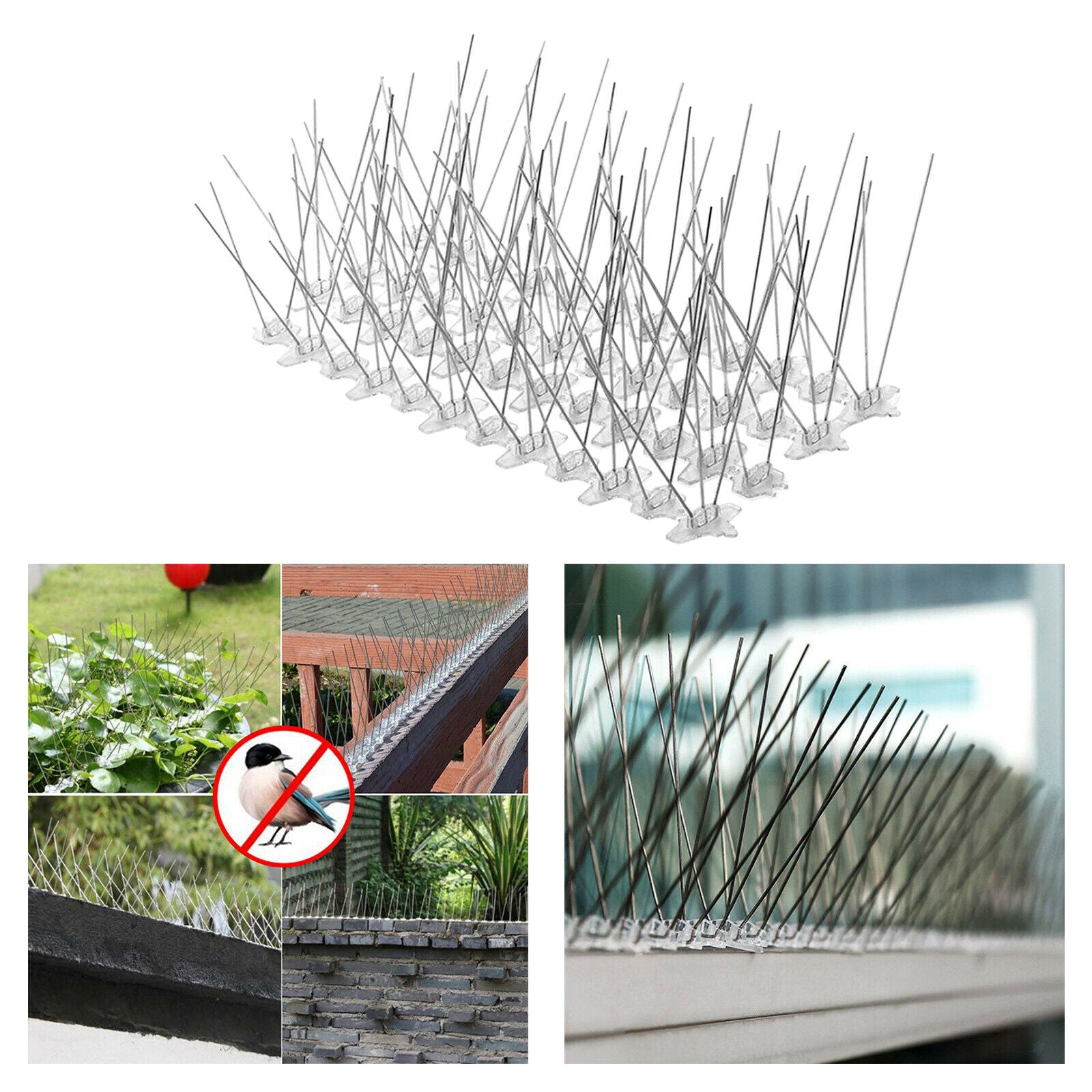12pcs Fence Wall Spikes Small Birds Spikes Deterrent Wall Spikes Cover Roof