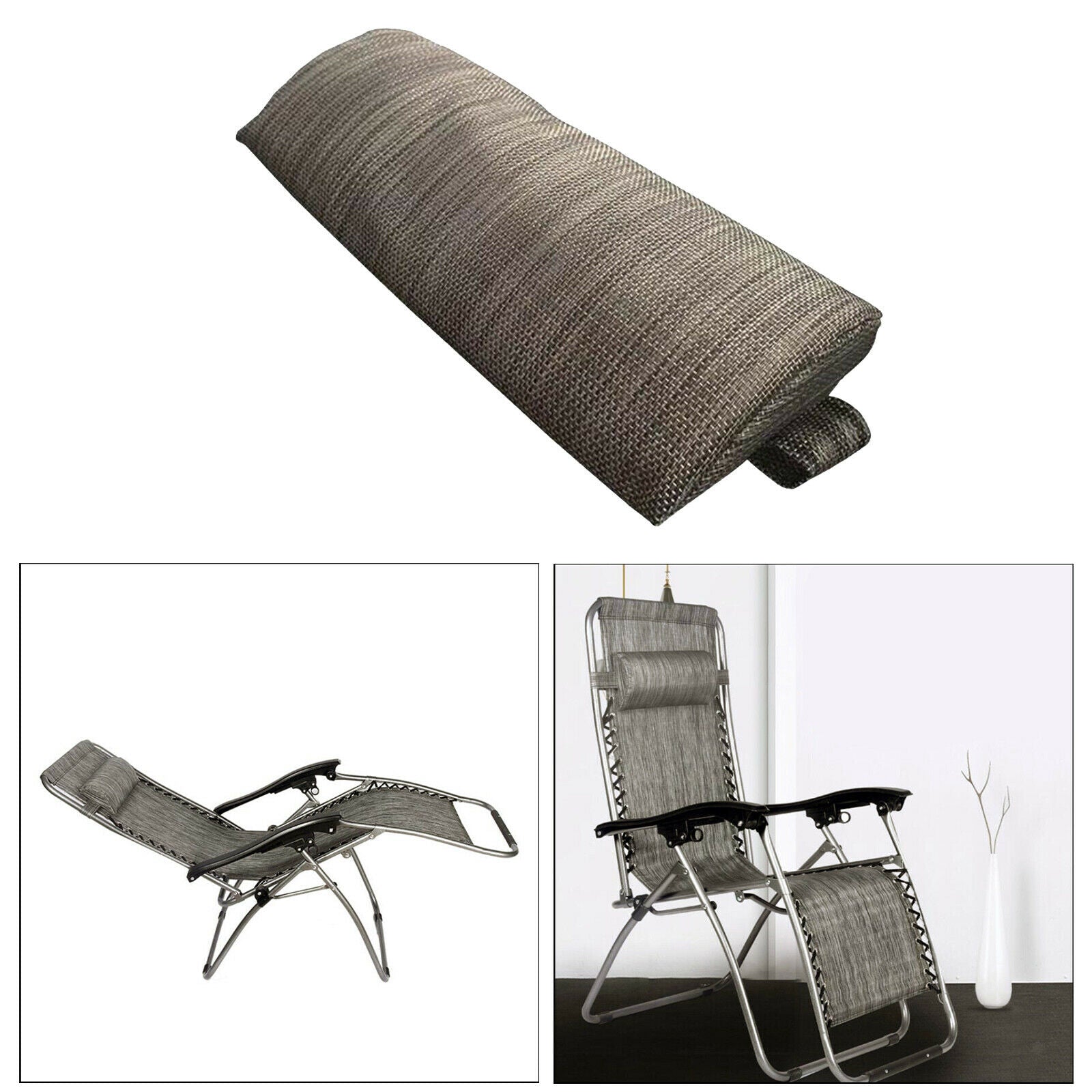 2X Headrest Pillow Replacement for Lounge Chair Lumbar Pillow Adjustable Coffee