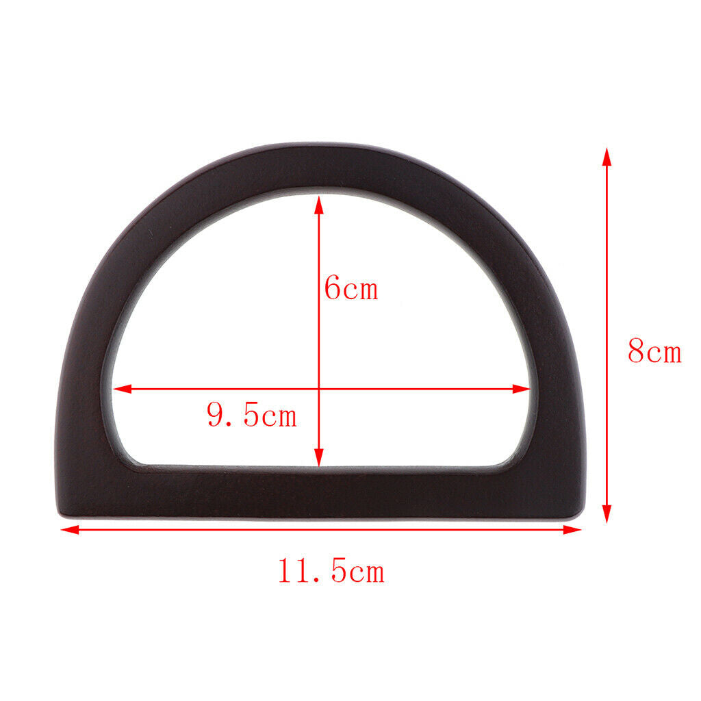 2x Fashion Wood Bag Handle Coat Rack Replacement Handbag Handle Purse Making
