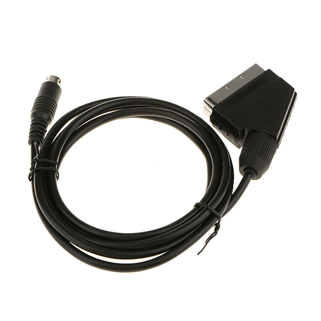 RGB AV Scart Cable Audio/Video Cord TV Lead for Sega MD 2 Console - Black