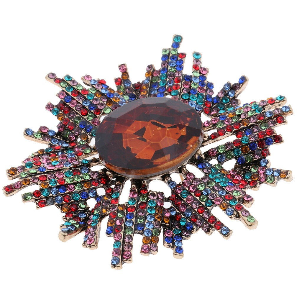 Unisex Rhinestone Full Rhinestone Brooch Pin Clothing Accessories Multicolor