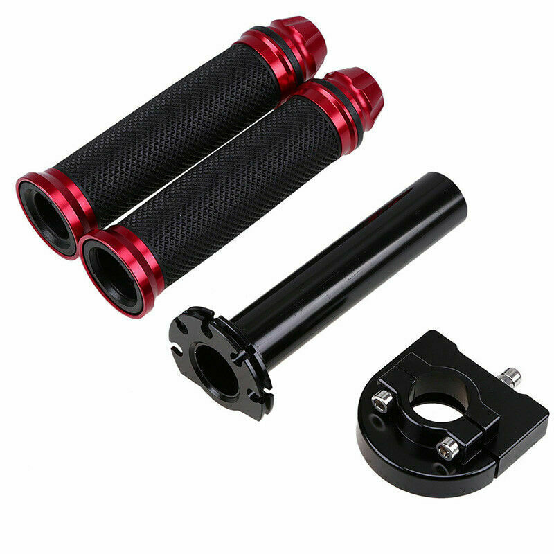 Universal 7/8" & 1â€ Hand Bar Grips twist Gas Throttle for Cafe Racer Bobber ATV