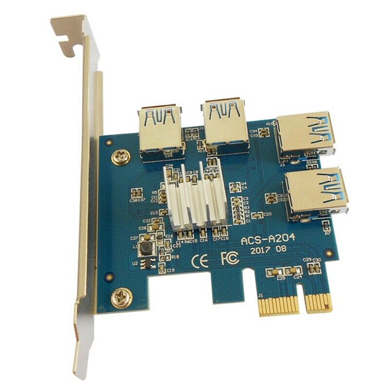 PCI-E Riser Card 1 to 4 PCI-EX1 to PCI-EX16  Card Interface One for Four 4X M8Q8