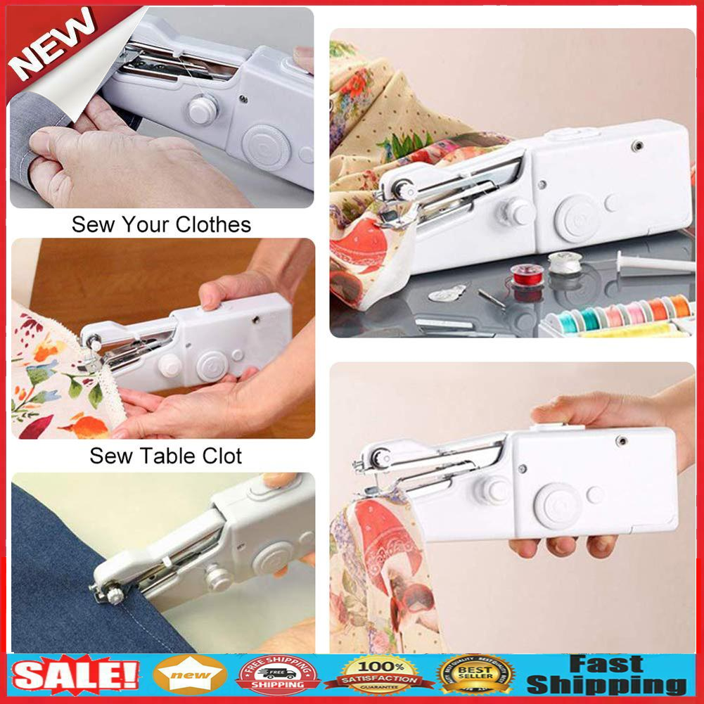MIni Handheld Sewing Machines Portable DIY Needlework Battery Home Supplies @