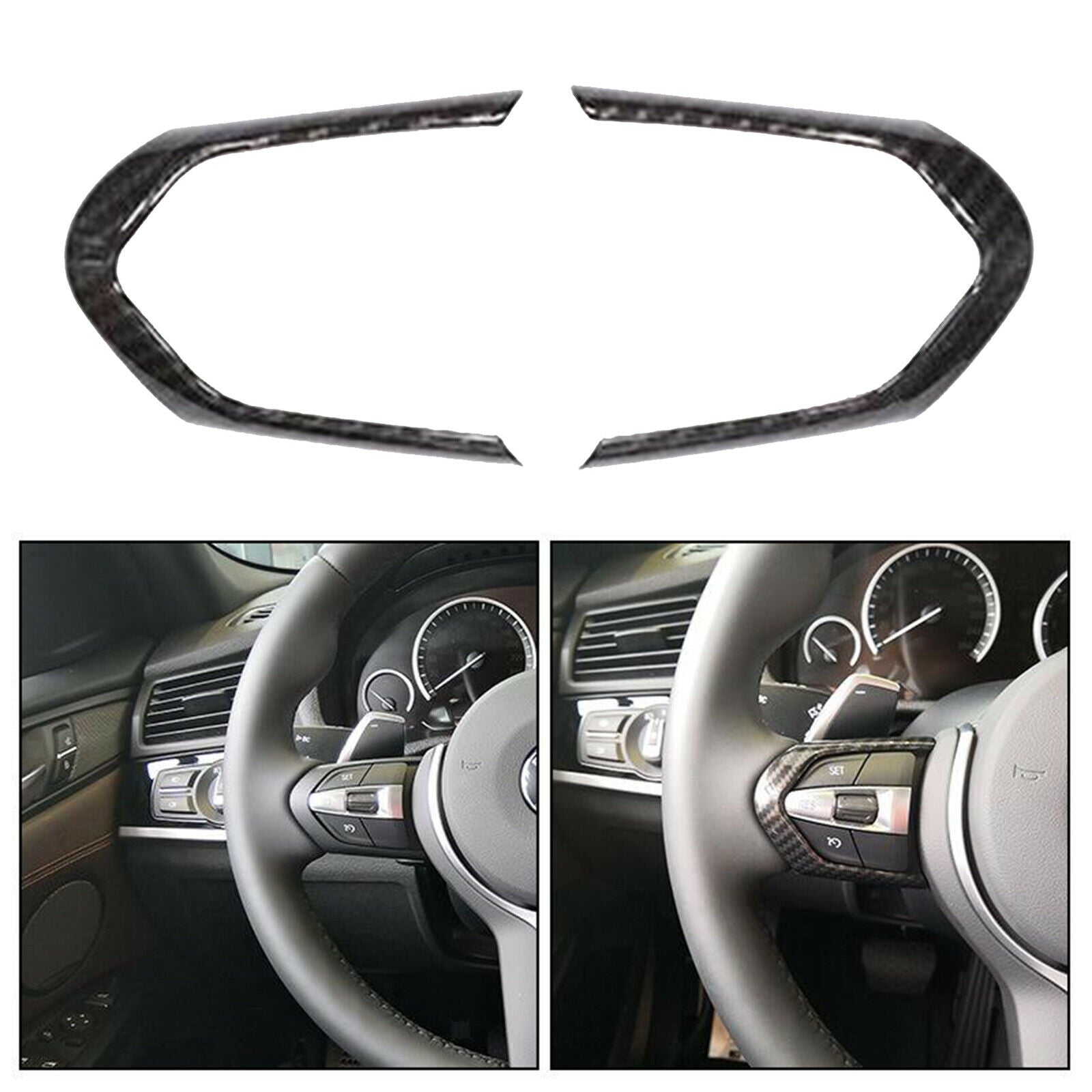 Steering Wheel Button Frame Trim Covers For BMW M3 F80 M4 F82 F83 M5 F10
