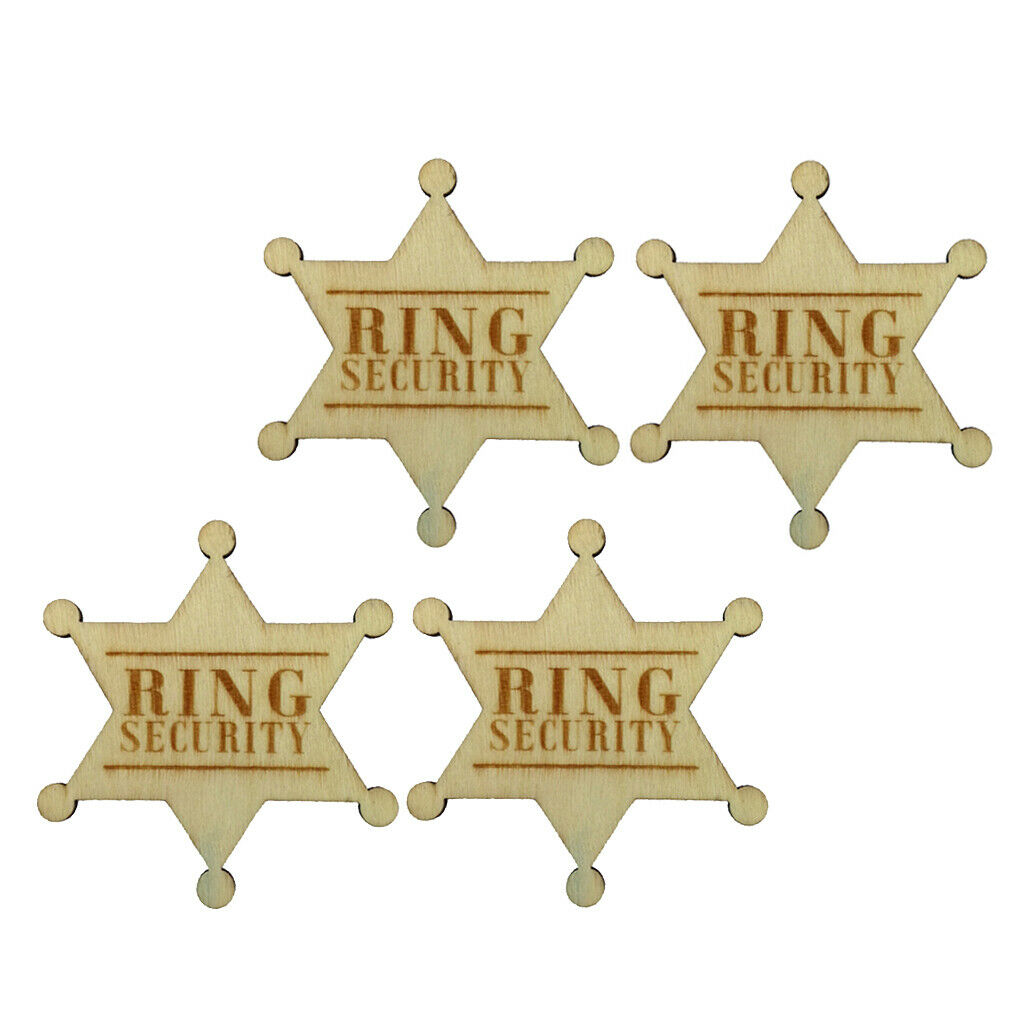 4pcs. Rustic Badge  Bearer Badge Brooch Wedding Accessories