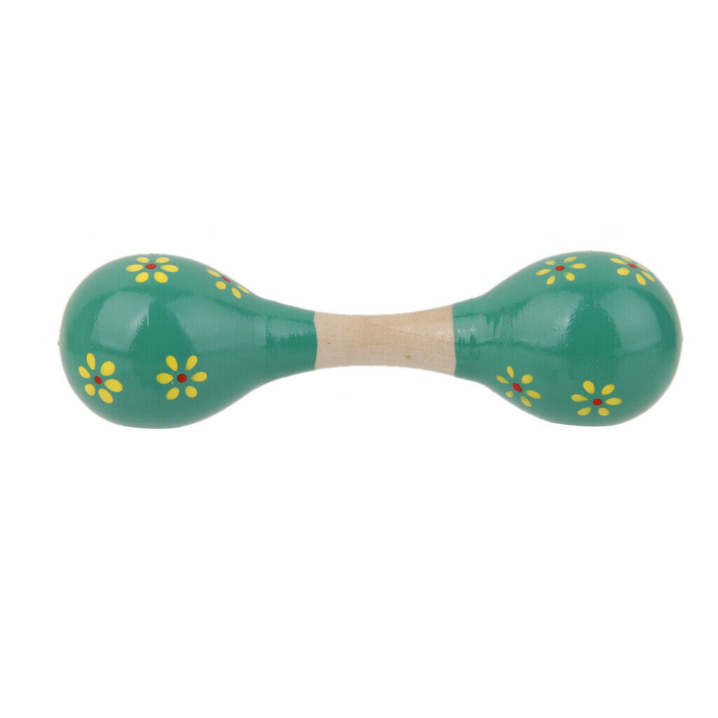 Colourful Wood Hand Drum Maraca Percussion Instrument Kids Adults Toys Gift