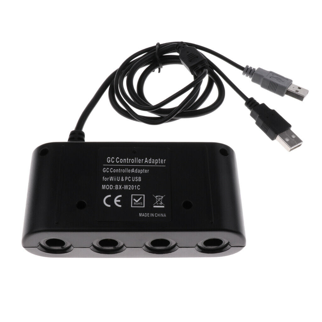 4 Ports for  USB Controller Adapter Converter for  Wii U & PC Super Smash