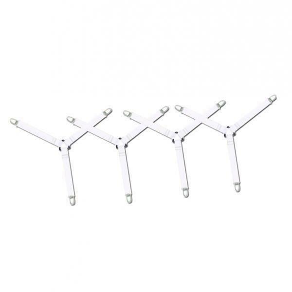 8 Pieces 3-Heads White Bed Sheet Holder Strap Clip Blankets Sheet Gripper Garter