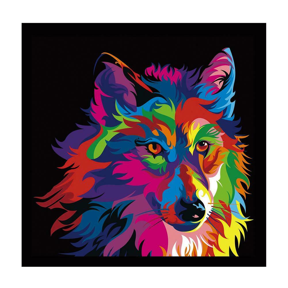 5D Wolf Diamond Embroidery Painting Cross Stitch Mosaic Home Decor @
