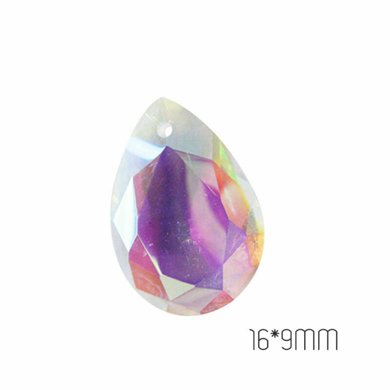 10X Colorful Glass Crystal Prisms Pendant Chandeliers Drop Jewelry DIY Making
