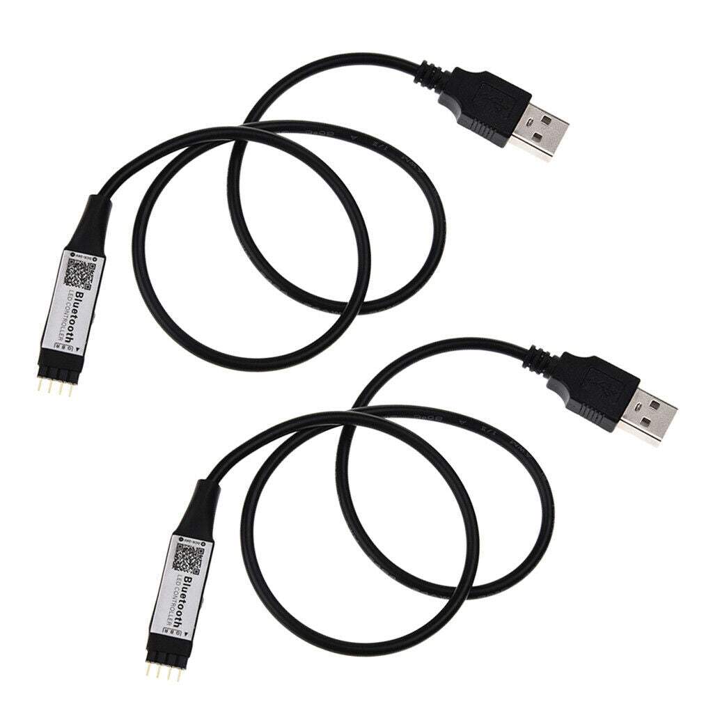 2 Pieces Adaptor Bluetooth Controller for RGB Light Strip Remote Control