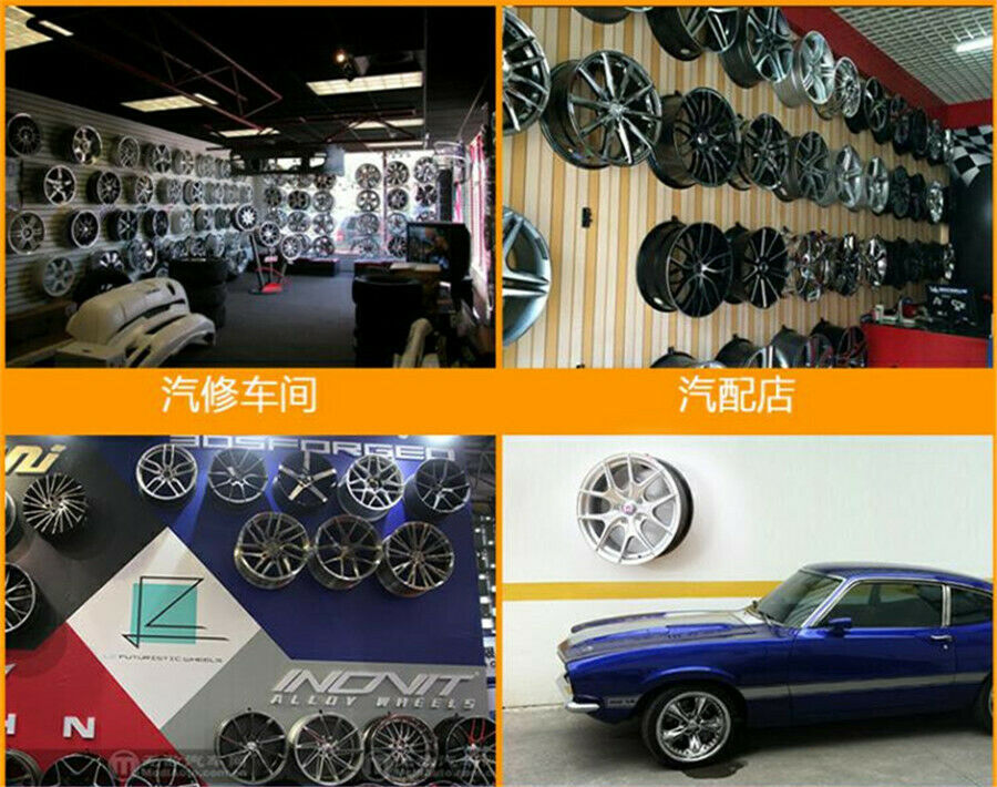 6PCS SLAT WALL METAL Garage WHEEL RIM Work Shop Storage Display HOOK  13-22 inch