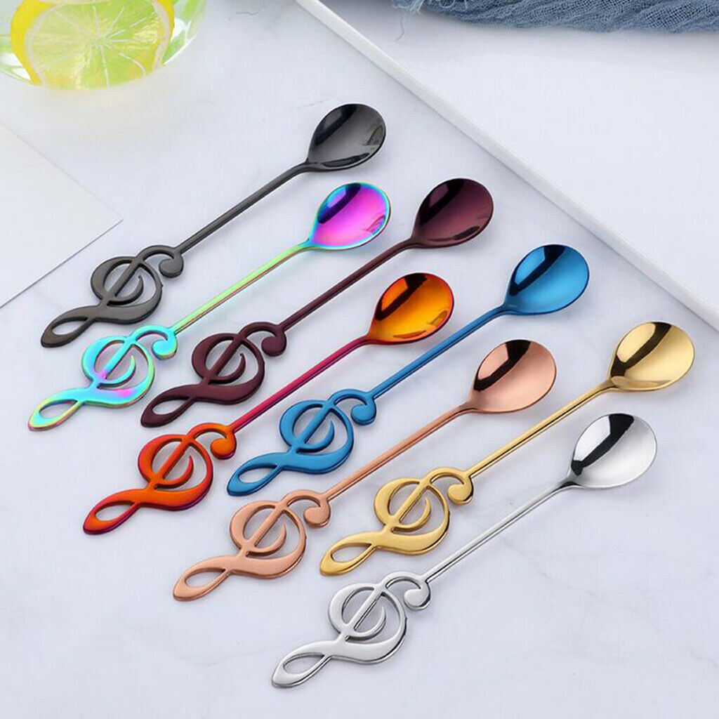 Stainless Steel Coffee Spoon Cocktail Stirring Spoons Multicolor PinkGold