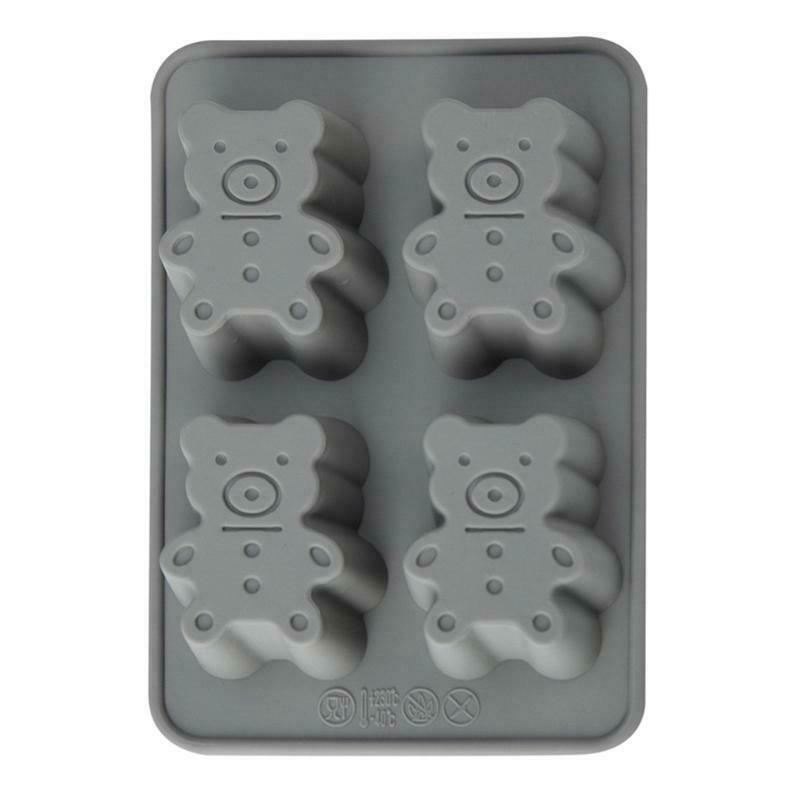 Bear Shape Making Tray Silicone Material 4 Cavities Mould Use to Make Candy Soap