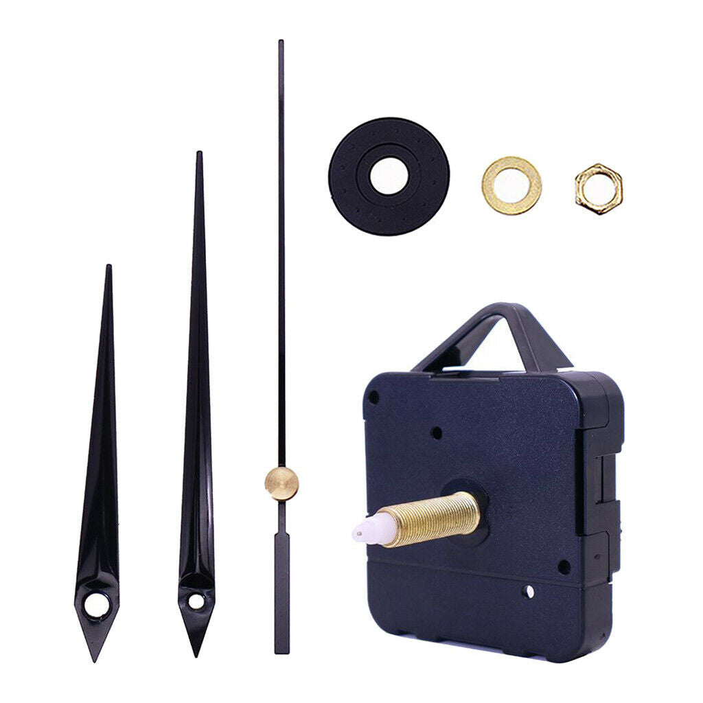 Quartz Wall Clock, Movement, Black Hands Mechanism, Repair Spare Parts Kit