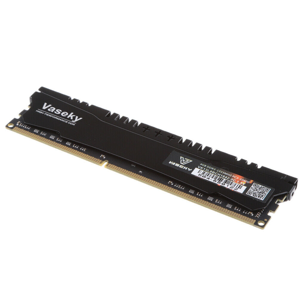 Black High Speed 4G DDR3 RAM 1333MHZ Desktop Game Memory Kit for Computer