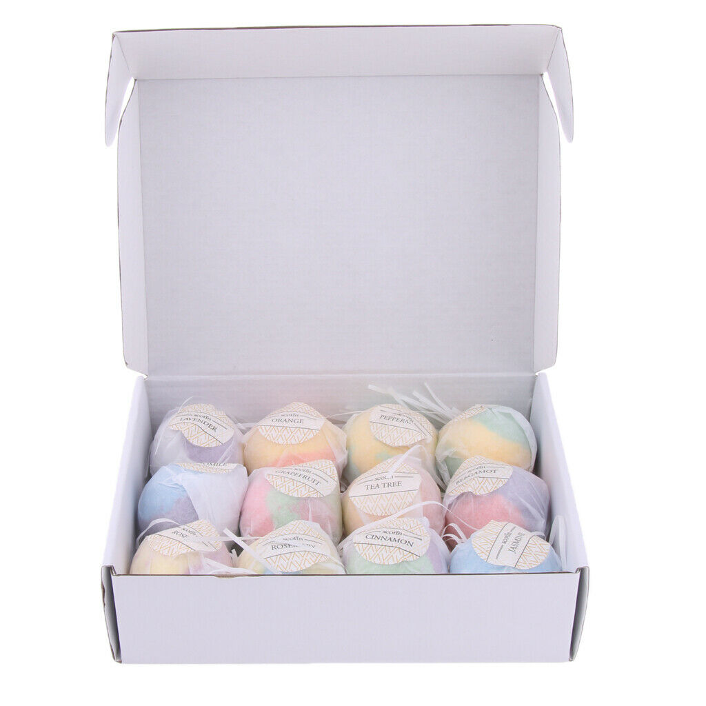 12 lot Handmade Scented Bubble Bath Salt Gift Set Women Bath Bomb Balls