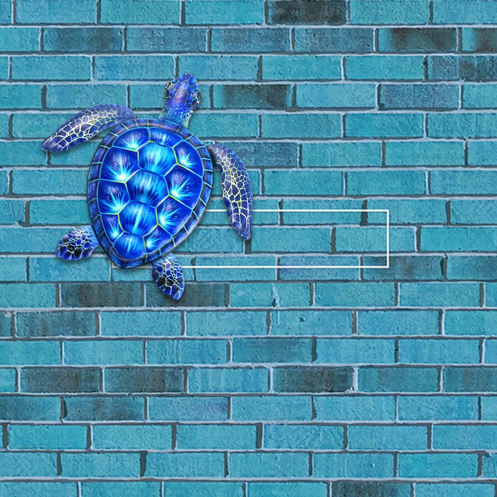2Pcs Iron Art Sea Turtle Metal Wall Hanging Animal Ornament for Home Bedroom