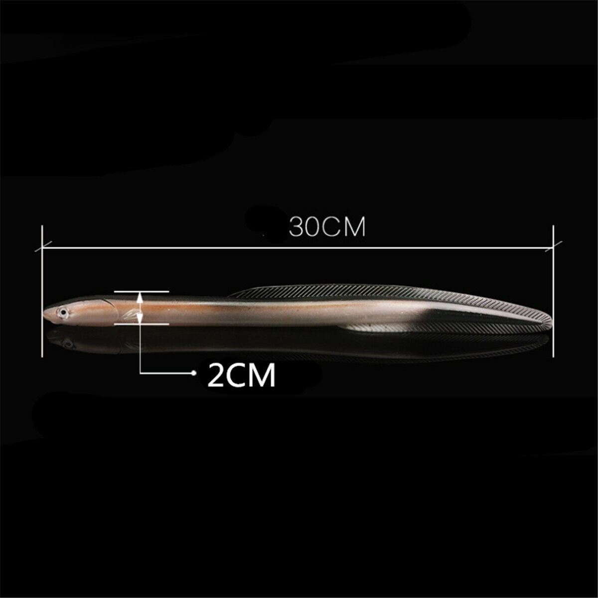 1pc 30CM PVC Soft Sand Eel Saltwater Fishing Lures Bait Cod Bass Pollock Sand