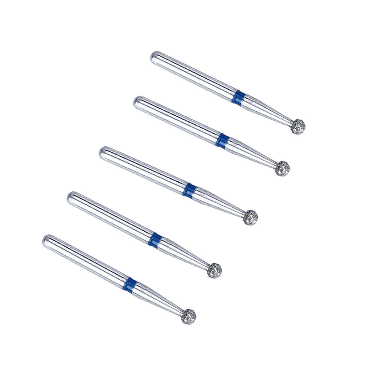 50XDental Two-tier Diamond Burs BR-40 for High Speed Handpiece FG Ball Round end