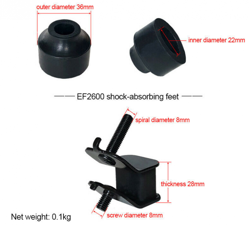 Ef2600 800W Shock-Proof and Shock-Absorbing Frame Foot Pad Gasoline Generator