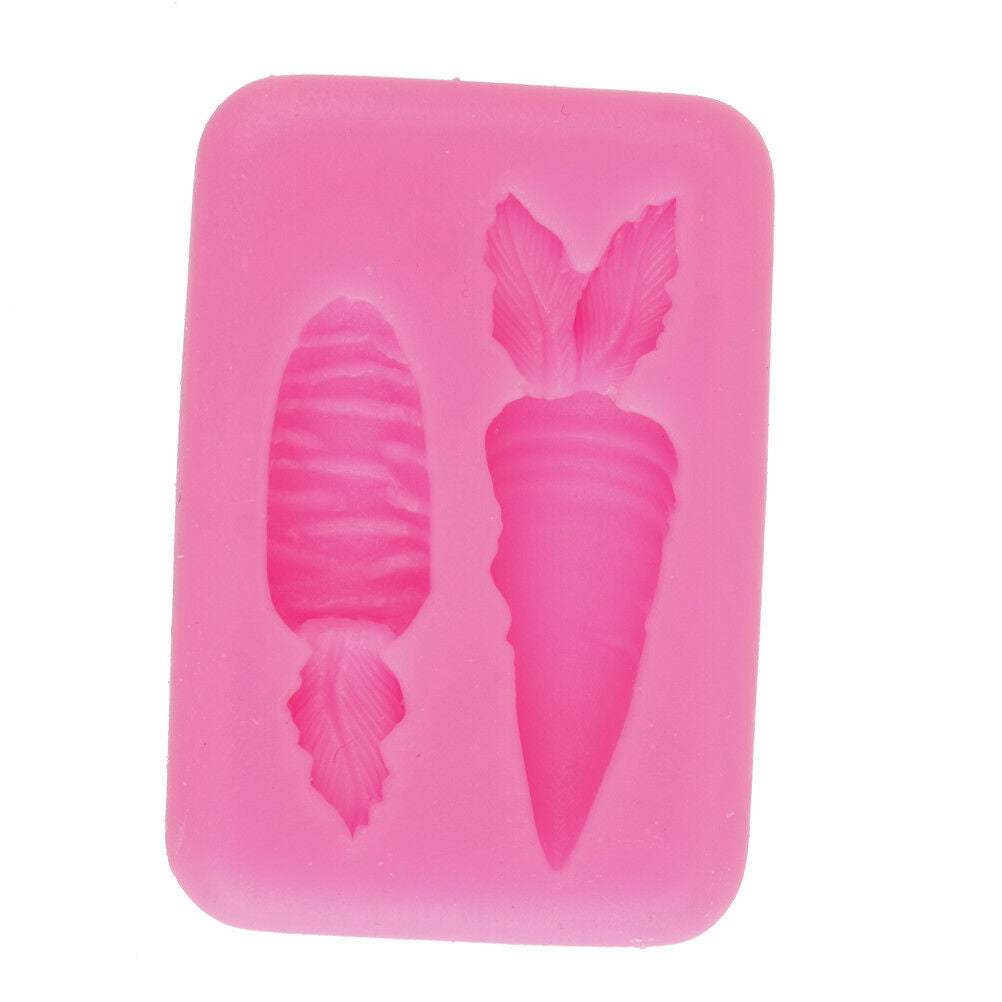 Casual Carrot Vegetables Silicone Mold Decoration tools Clay Push Mold、N.l8