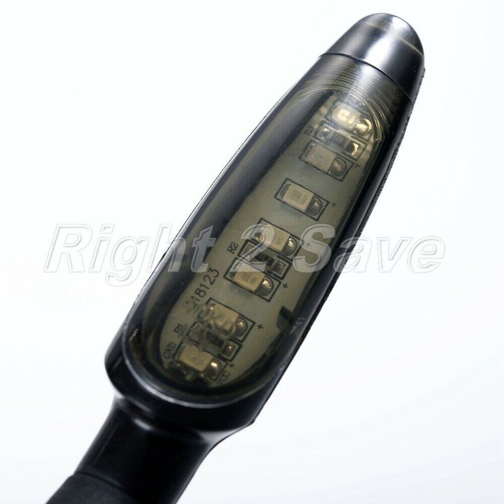 10mm 12V Motorcycle Yellow LED Clear Lens Turn Signal Indicator Sidemarker Light