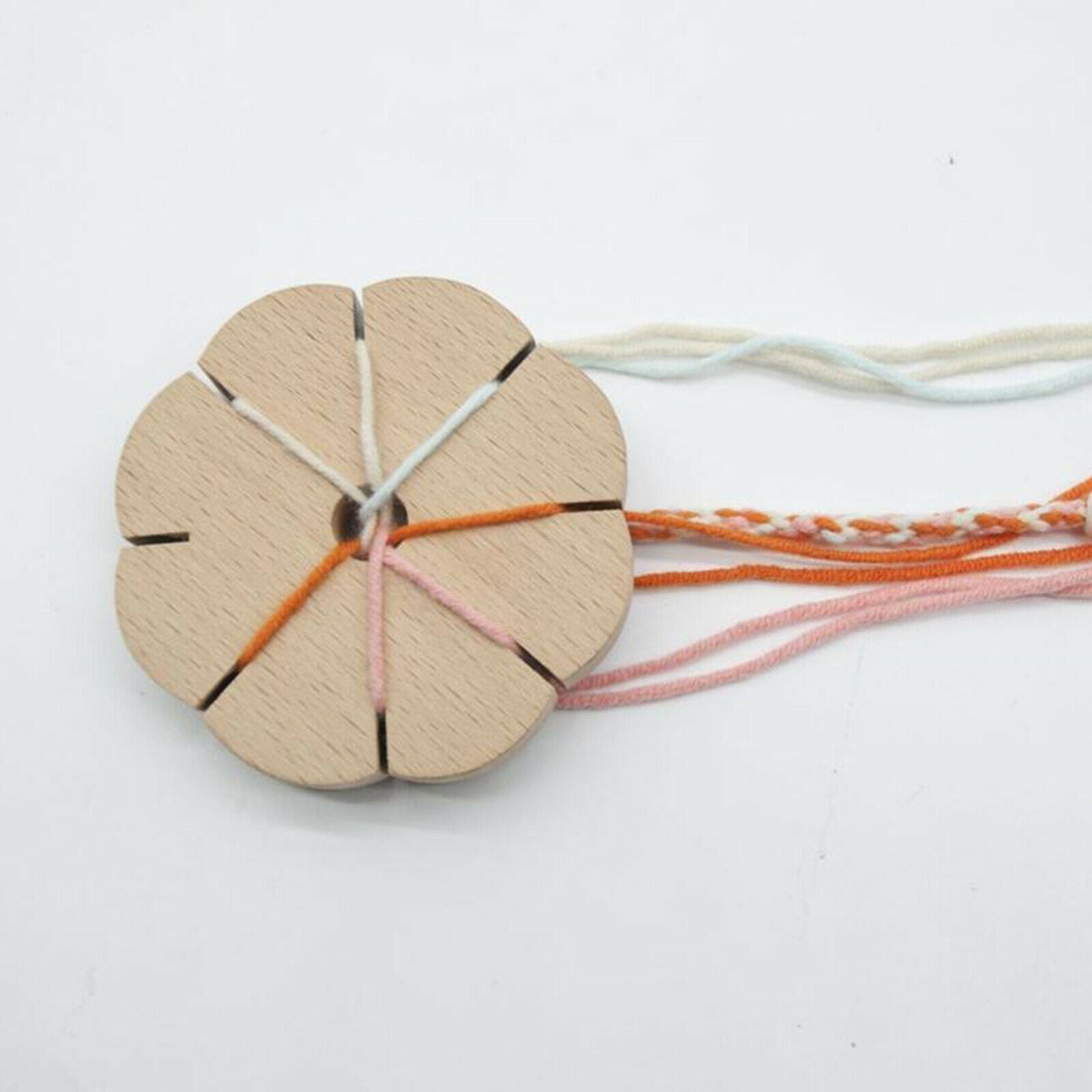 Braiding DiskRound Disc Wooden Plate for Braid Art Thread Hair Bracelet