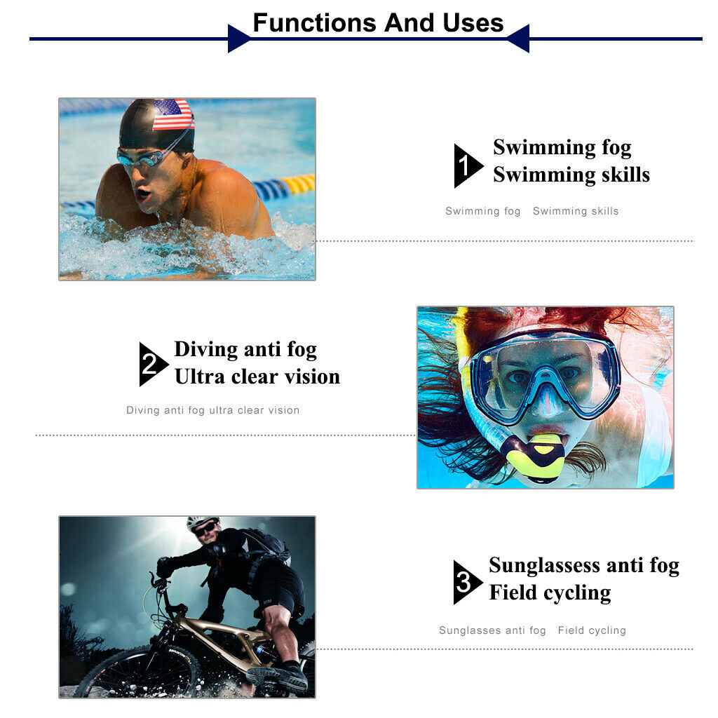 Premium Solid State Anti Fog Spray Goggles Defogger Nano Fog Prevent Agent